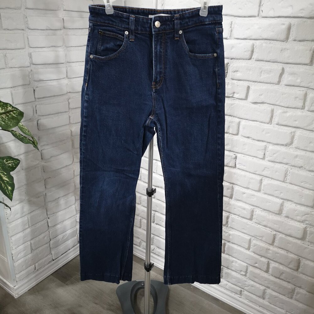Calvin Klein Jeans Ladies Size 8 Dark Wash High Rise Bootcut Blue Jeans